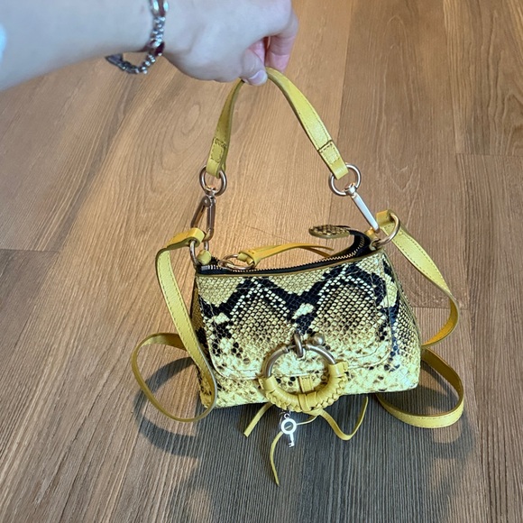 Like new SEE BY CHLOÉ Joan Mini Snake Print Bag - Picture 2 of 8